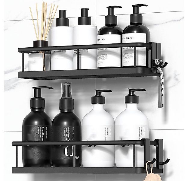 NUODWELL Duschablage Duschablage ohne Bohren, 2 Stück Badezimmer Organizer günstig online kaufen