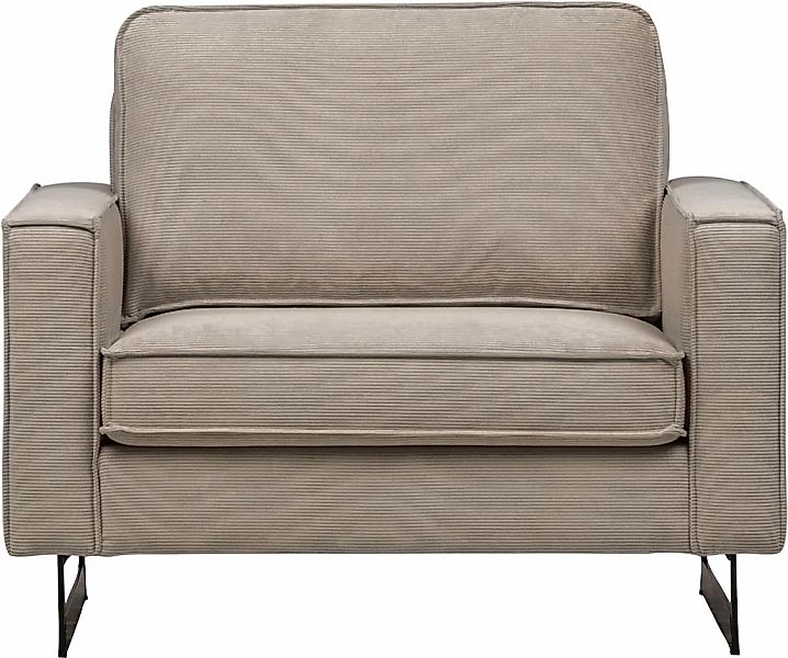 Home affaire Loveseat "Pinto 105 cm, Cord, Chenille, Lederoptik" mit Keder, günstig online kaufen