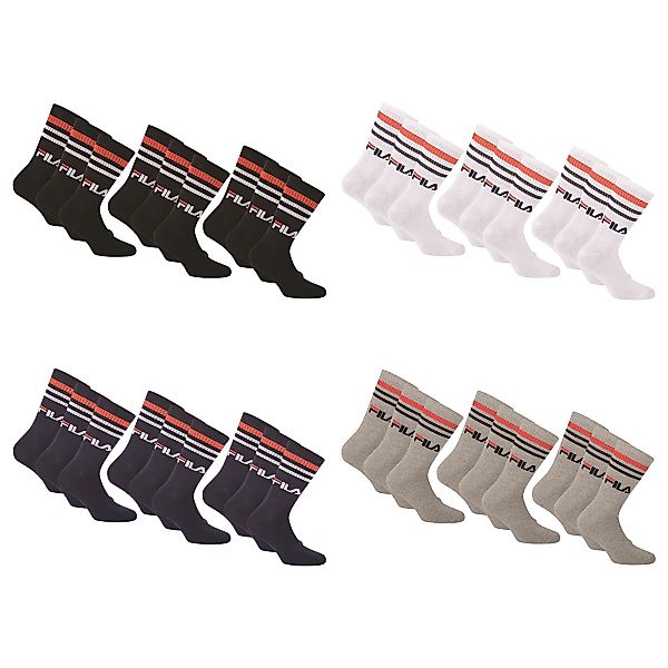FILA Unisex Socken 9 Paar - Street, Sport, Lifestyle, Socks Set, Stripes, 3 günstig online kaufen