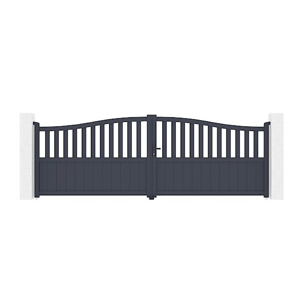 Casanoov Flügeltor 4 M Meije H 140 Cm Aluminium & 2 Eifel Pfosten 15 X 15 C günstig online kaufen