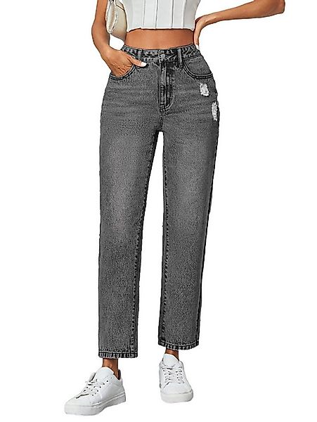 Beluring Weite Jeans Damen Stretch-Jeans in Schwarz Komfort, Figurbetonung günstig online kaufen