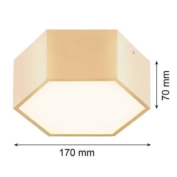 LED-Deckenleuchte Libre, goldfarben, Stahl, 3.000 K günstig online kaufen