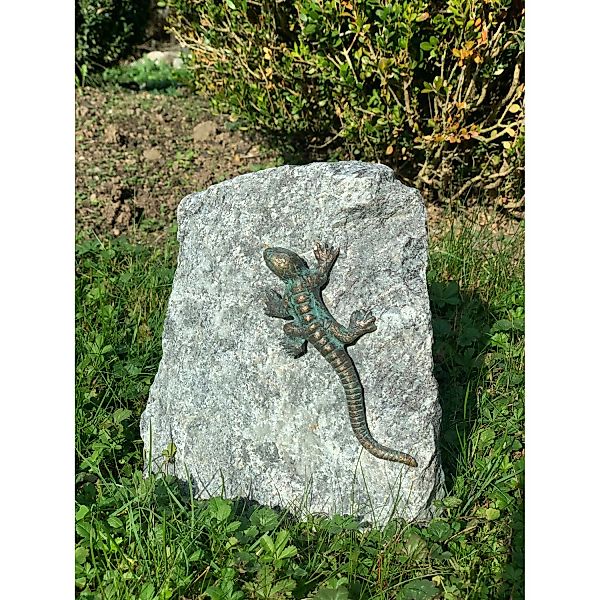 Rottenecker Bronze-Skulptur Eidechse auf Granit günstig online kaufen