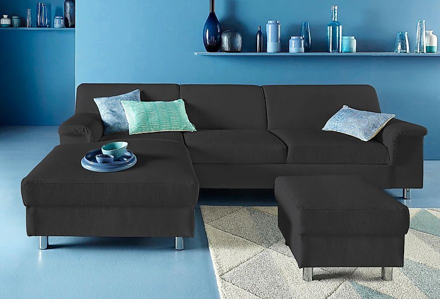 DS PRODUKT Ecksofa "Jamie, modern und elegant, Fußhöhe 9cm, L-Form," wahlwe günstig online kaufen
