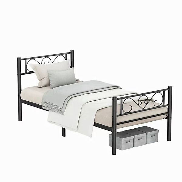 VASAGLE Bettgestell Bettrahmen Metallbett, Einzelbett, Doppelbett, 90-160 c günstig online kaufen