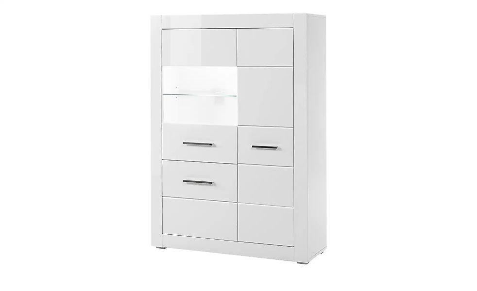 Vitrine  Bianco ¦ weiß ¦ Maße (cm): B: 100 H: 142 T: 35.0 Schränke > Vitrin günstig online kaufen