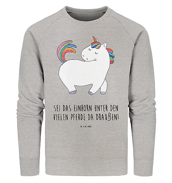 Mr. & Mrs. Panda Longpullover Einhorn Stolzieren Größe L - Heather Grey - G günstig online kaufen