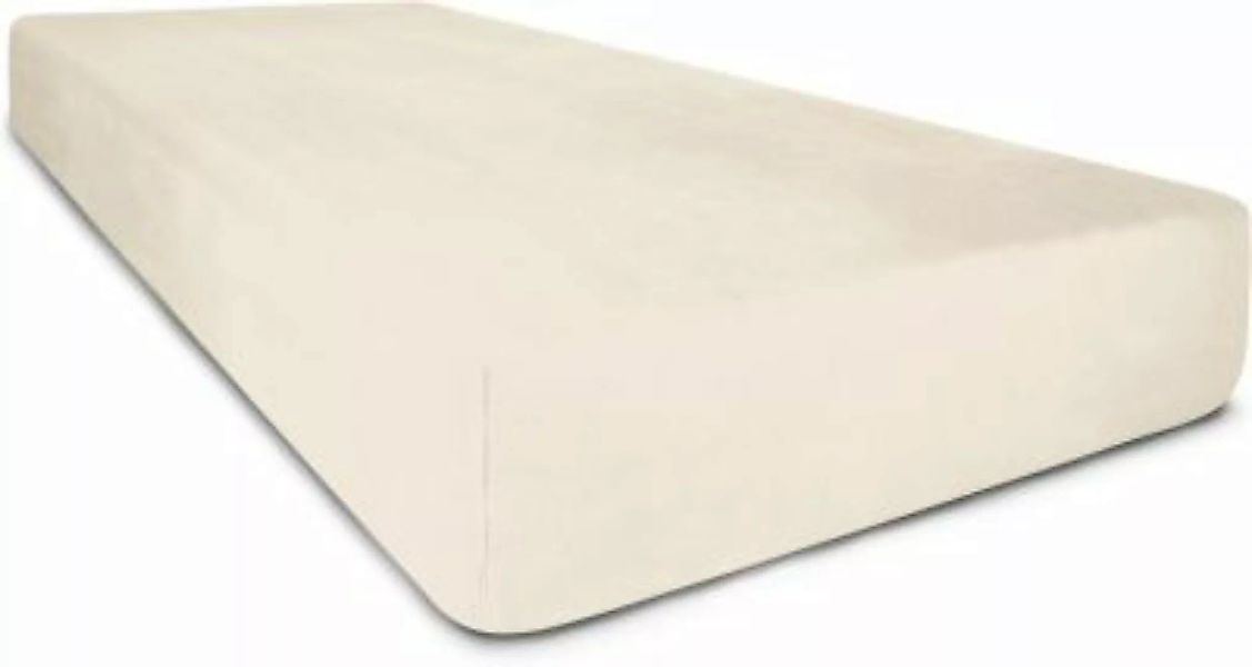 Aspero® Flanell-Spannbettlaken PERPIGNAN Bettlaken beige Gr. 180 x 200 günstig online kaufen