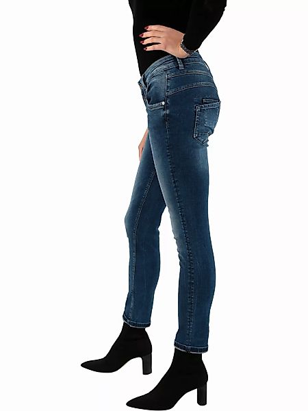 M.O.D. Damen Jeans Ulla - Slim Fit - Blau - Pelican Blue günstig online kaufen