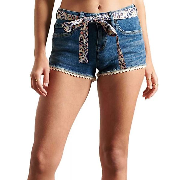 Superdry Lace Hot Jeans-shorts 30 Dark Indigo Aged günstig online kaufen
