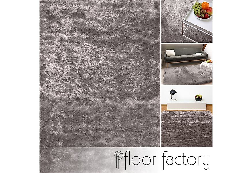 floor factory Hochflor-Teppich Satin, rechteckig, Höhe: 40 mm günstig online kaufen