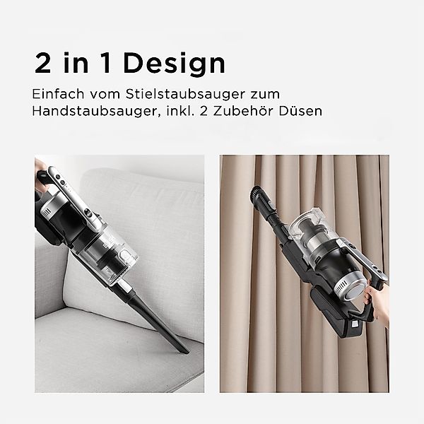 Hanseatic Akku-Hand-und Stielstaubsauger »HVS450BMC Akku Staubsauger, LED B günstig online kaufen