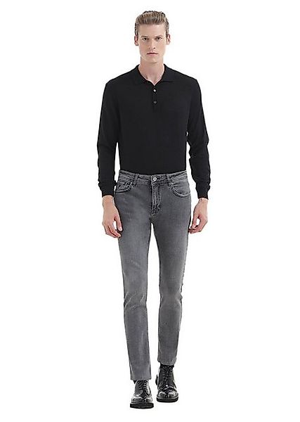 RAMSEY Regular-fit-Jeans Graue Slim Fit Denim Baumwollmischung Hose günstig online kaufen