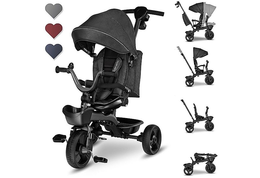 lionelo Dreirad Kori, Drehbarer Sitz  Elternlenkung  Klappbar  bis 25kg günstig online kaufen