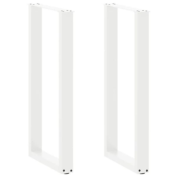 vidaXL Bartischbeine U-Form 2 Stk Weiß 40x100-101 cm Stahl 4013229 günstig online kaufen
