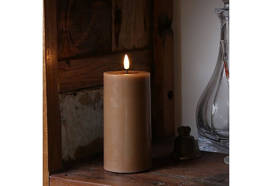 Deluxe Homeart LED-Kerze Mia Echtwachs Deluxe Wachsspiegel flackernd H: 15c günstig online kaufen