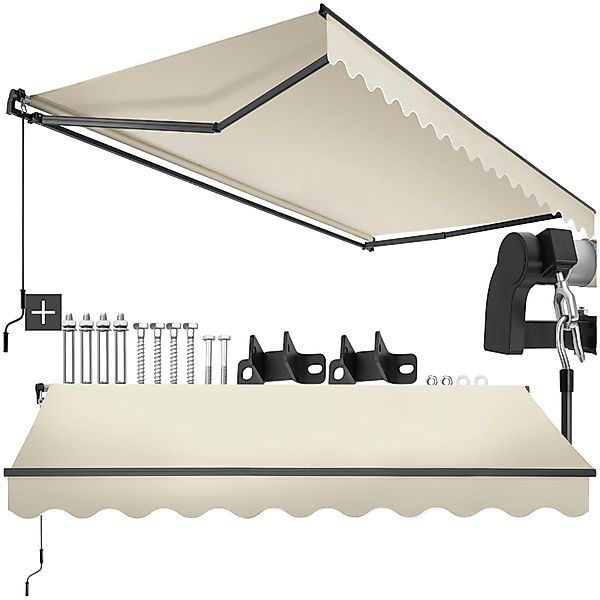 tectake Seitenarmmarkise Gelenkarmmarkise Ornella mit Wandhalterung günstig online kaufen