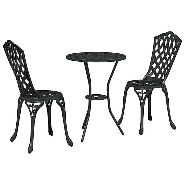 vidaXL Garten Bistro Set 3-Tlg Schwarz Aluminium 42002391 günstig online kaufen