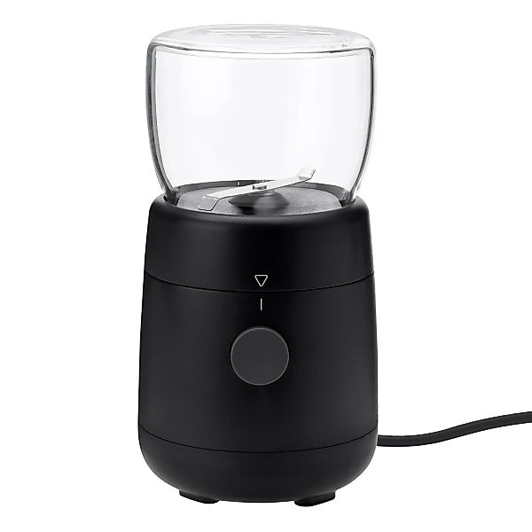 Stelton - Foodie Elektrische Kaffeemühle - schwarz/Borosilikatglas/H 18,2cm günstig online kaufen