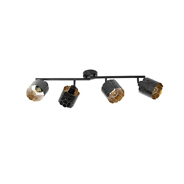 Lindby Deckenlampe Aralena 10025860 Modern in Schwarz aus Metall 4-flammig günstig online kaufen