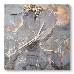 DEQORI Wanduhr 'Elegantes Marmormuster' (Glas Glasuhr günstig online kaufen