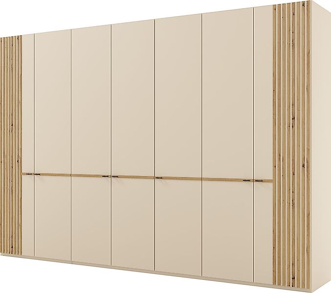 Musterring Kleiderschrank "Isabelle" Lamellen in Eiche, Griffe in schwarz, günstig online kaufen