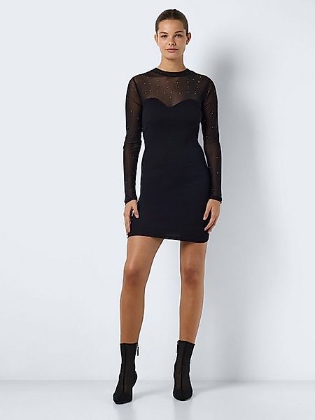 Noisy may Shirtkleid Mesh Rundhals lange durchsichtige Ärmel (mini) NMMAYA günstig online kaufen