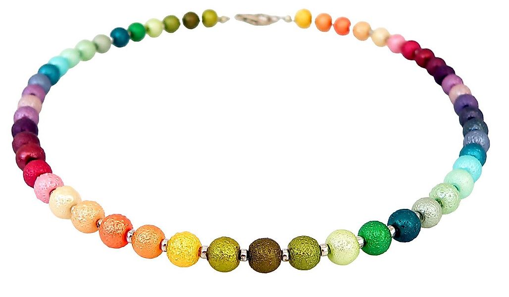 traumschmuck Collier 441h Collier Halskette Glasperlen Krepp mehrfarbig, bu günstig online kaufen