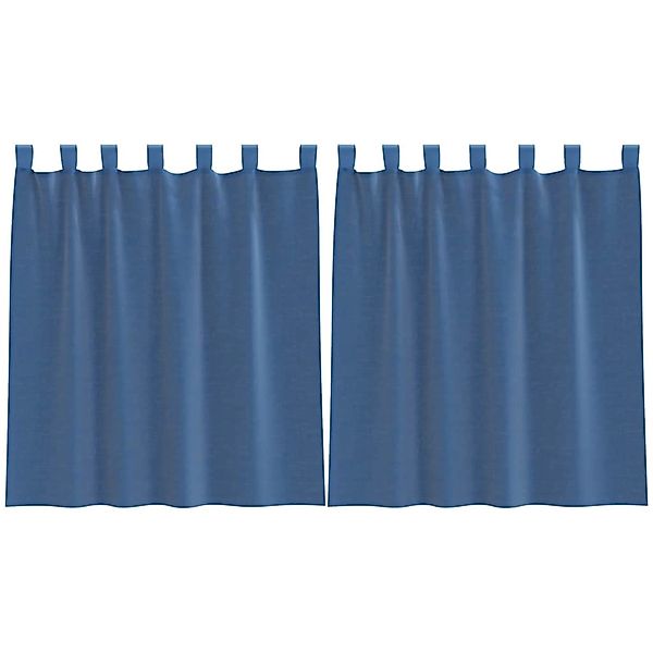 vidaXL Voile Vorhänge mit Schlaufen 2 Stk Königsblau 140x140 cm 4102301 günstig online kaufen