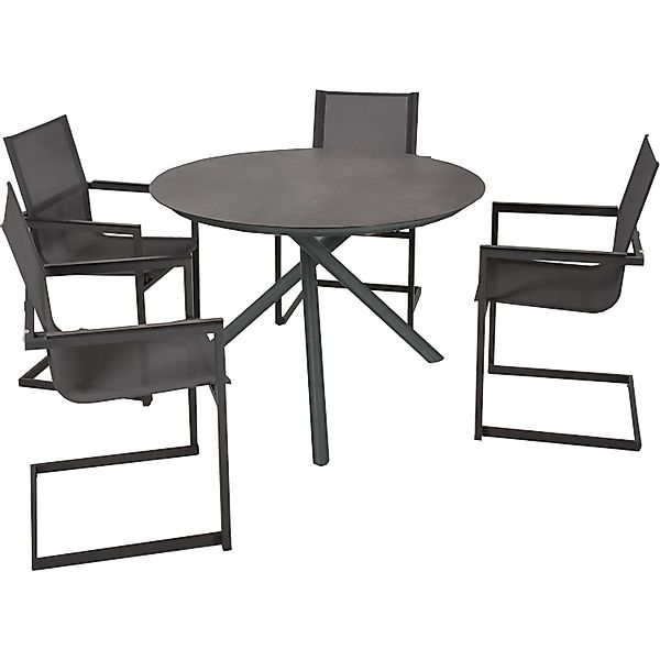 Garden Pleasure Gartenmöbel-Set 04 Sophia 5-teilig Anthrazit günstig online kaufen