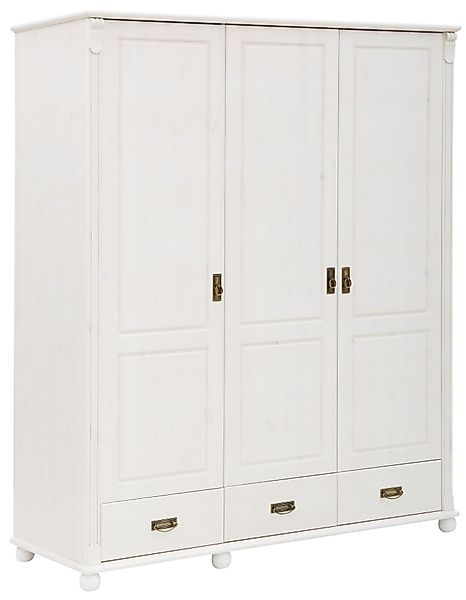 Home affaire Drehtürenschrank »"Aimo", 3 türig, Landhausstil, Kassetten« B/ günstig online kaufen