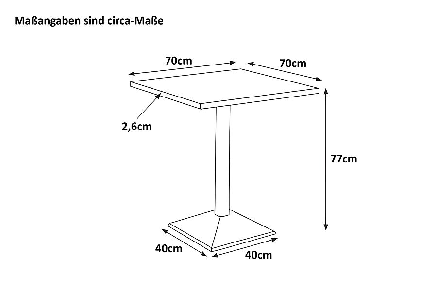 SAM® Bistrotisch Rosonera, massives Akazienholz, gerade günstig online kaufen