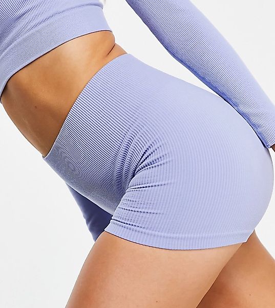 HIIT – Nahtlose, gerippte Shorts in Lavendel-Lila günstig online kaufen