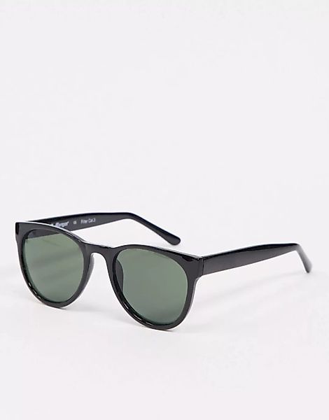 AJ Morgan – Clifton – Schwarze Oversize-Sonnenbrille günstig online kaufen