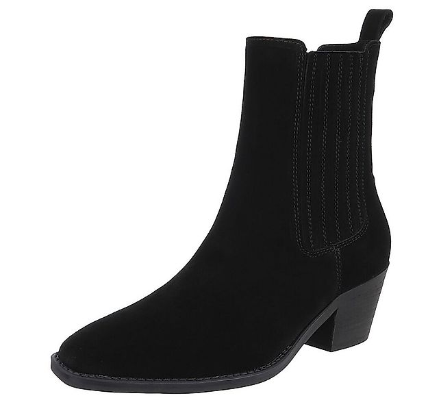 Ital-Design Elegante Leder-Stiefeletten für Damen - Komfort und Stil Wester günstig online kaufen
