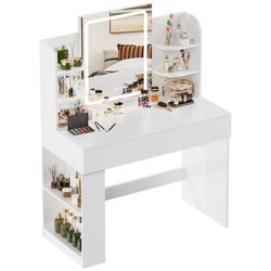 HOMALL Schminktisch mit LED-Beleuchtung, einstellbare Helligkeit, günstig online kaufen