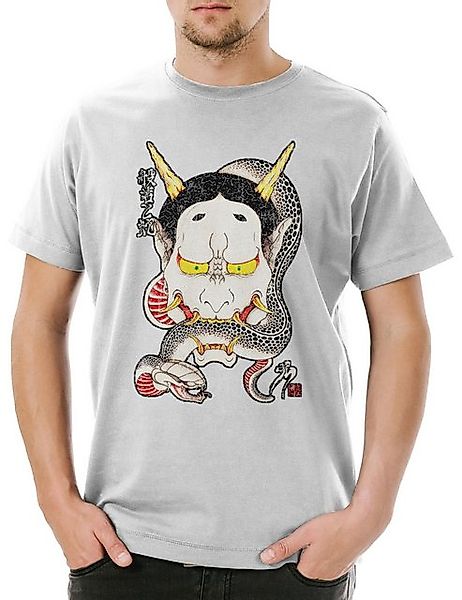 Urban Backwoods Print-Shirt Hannya Snake Herren T-Shirt Samurai Warrior Way günstig online kaufen