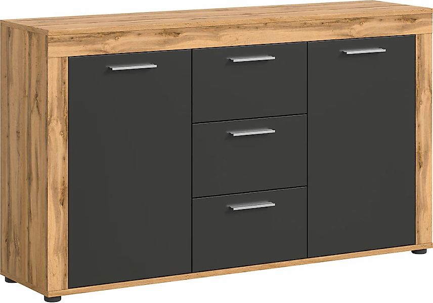 Home affaire Sideboard "Aosta, Breite 125 cm, in verschiedenen Farbausführu günstig online kaufen