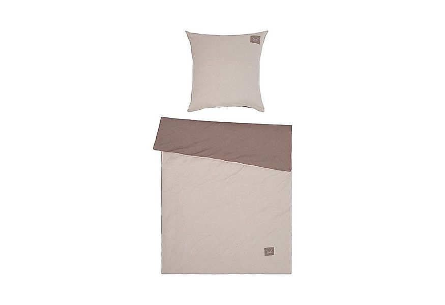 Sansibar Sylt Wendebettwäsche Bettwäsche "Jersey Melange" mit modernem Logo günstig online kaufen