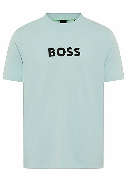 BOSS GREEN T-Shirt Rundhalsausschnitt, Regular Fit, Boss-Logodruck günstig online kaufen
