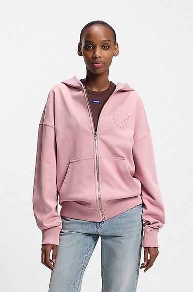 HUGO Blue Kapuzensweatjacke Doa aus Baumwolle, Oversize Fit günstig online kaufen