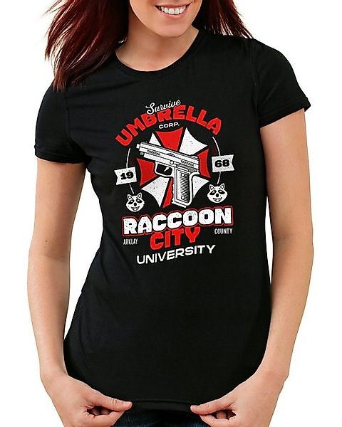 style3 T-Shirt Raccoon University resident umbrella corp zombie evil günstig online kaufen