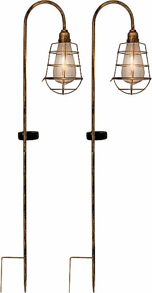 näve LED Gartenleuchte "Ground Spikes" LED-Modul 2 Stk. Warmweiß LED Solarl günstig online kaufen