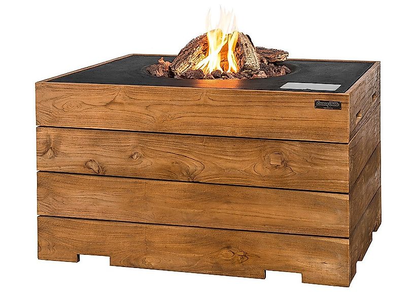 Happy Cocooning Lounge & Dining Feuertisch TEAK-Holz schwarz 1070 x 800 x 6 günstig online kaufen
