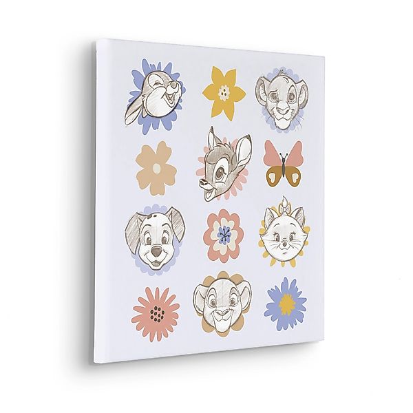 Komar Keilrahmenbild Disney Classics Flowerheads Beige günstig online kaufen