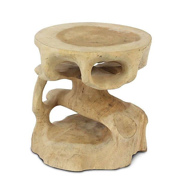 Oriental Galerie Blumenhocker Rundhocker Teakholz Natur günstig online kaufen
