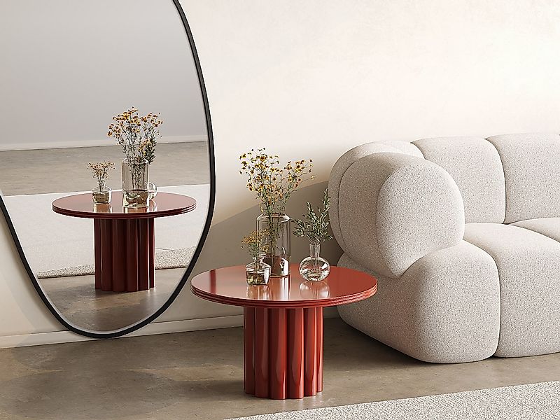 Beistelltisch - Metall - Terracotta - SEMALIA günstig online kaufen