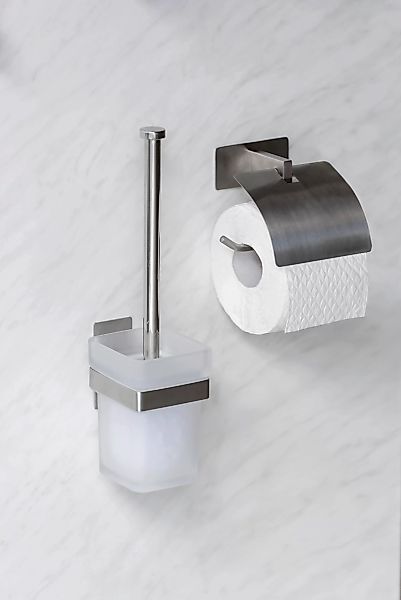 WENKO Toilettenpapierhalter "Turbo-Loc Genova", Matt, Befestigen ohne Bohre günstig online kaufen
