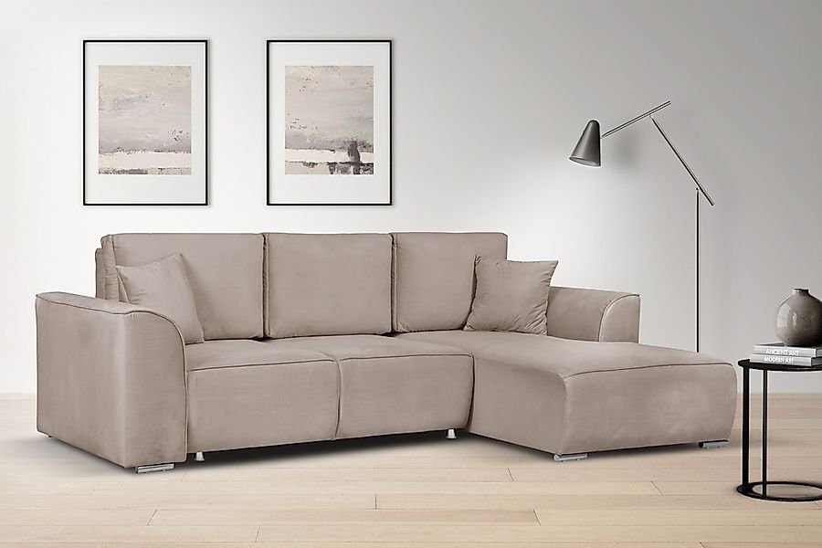 INOSIGN Ecksofa "BEATRICE optionale Schlafsofa mit Bettkasten, B/T/H: 265/1 günstig online kaufen