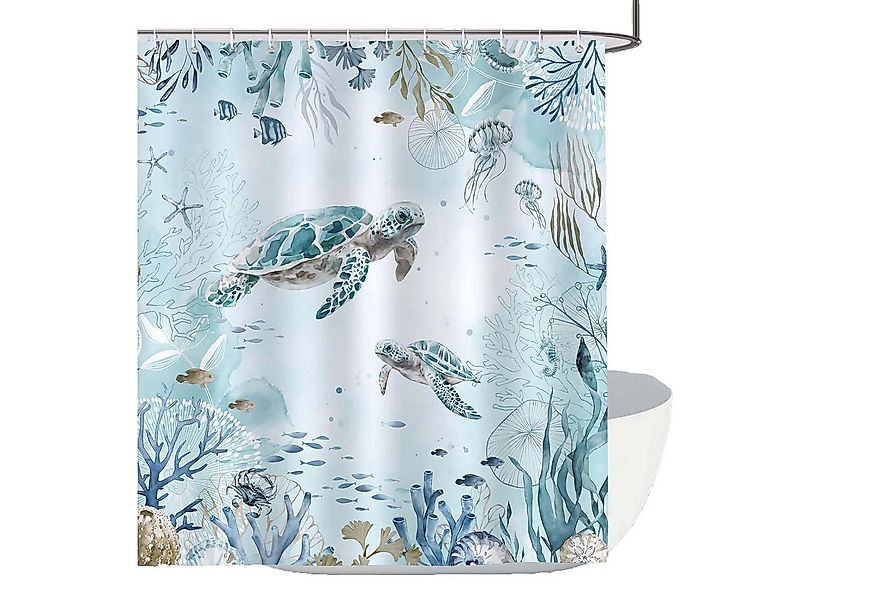 Minicloss Duschvorhang Anti-Schimmel Wasserdicht Polyester Stoff Waschbar B günstig online kaufen